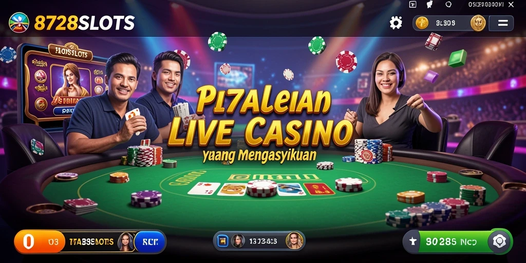 Tampilan menarik dari gameplay 8728SLOTS di Live Casino.