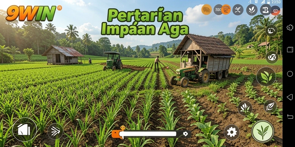 Gambar menampilkan gameplay seru aktivitas bertani di 9WIN.