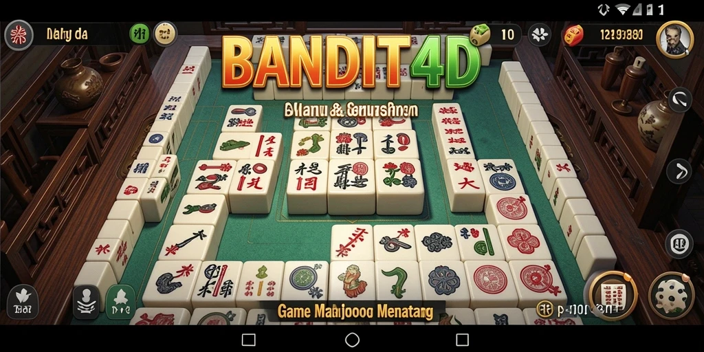 Tampilan menarik dari gameplay Mahjong di BANDIT4D.
