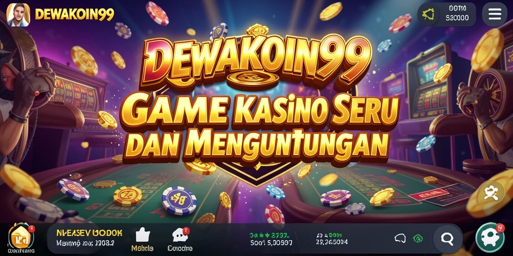 Tampilan gameplay menarik dalam DEWAKOIN99 dengan tema Kasino yang seru.