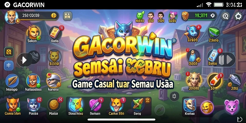 Screenshot GACORWIN menunjukkan momen seru dalam permainan Casual.