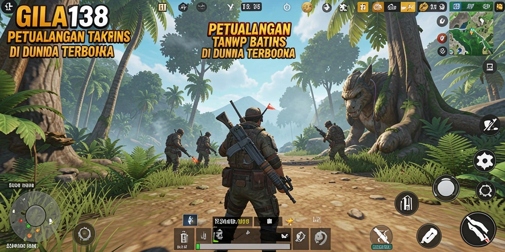 Screenshot menunjukkan aksi seru dalam dunia terbuka GILA138.