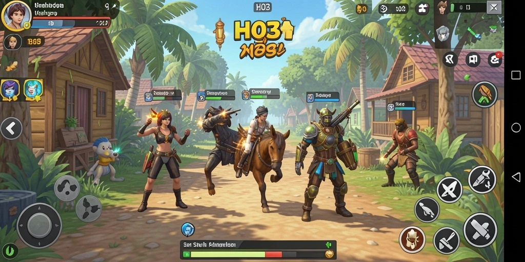 Tangkapan layar gameplay H03 menampilkan kehidupan sehari-hari karakter dengan interaksi menarik.