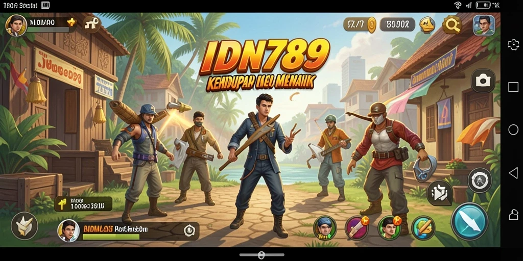 Screenshot gameplay IDN789 menampilkan interaksi karakter yang dinamis.