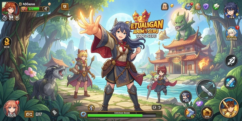 Tampilan gameplay IDR77 menunjukkan karakter anime dalam aksi yang menawan.