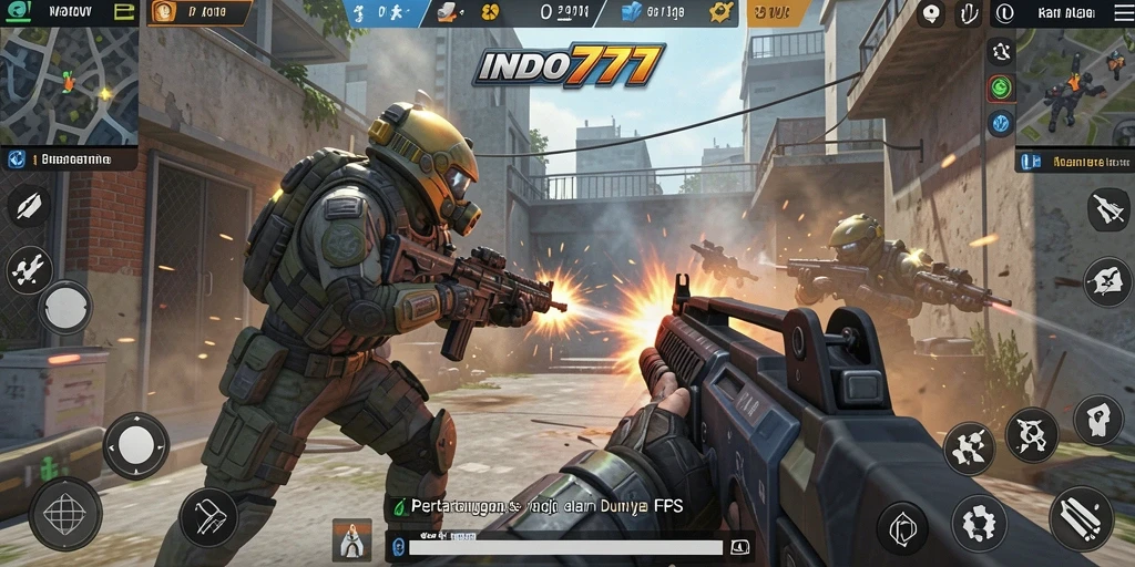 Tangkapan layar menunjukkan aksi seru di dalam permainan FPS.