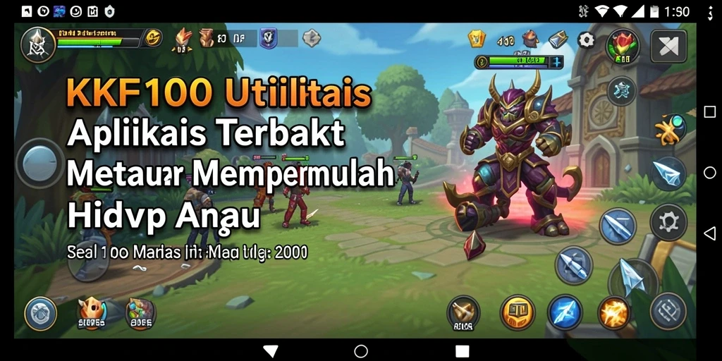 Tampilan utama KPK100 dengan fitur utilitas yang beragam.