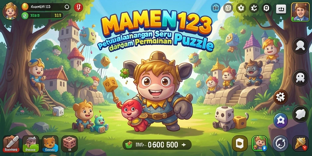 Screenshot gameplay MAMEN123 menampilkan tantangan dan keindahan puzzle.