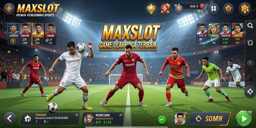 Tampilan gameplay seru di MAXSLOT dengan aksi olahraga yang menegangkan.