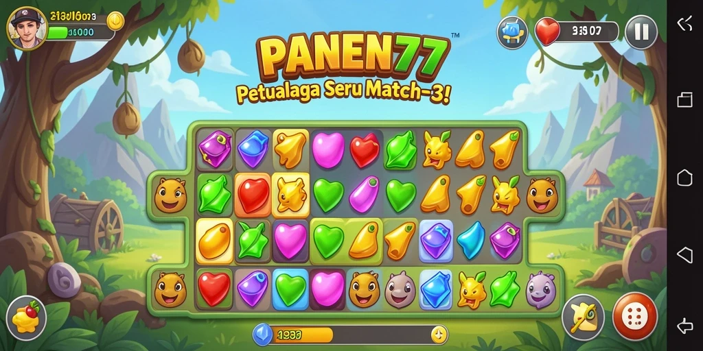 Tampilan gameplay <strong>PANEN77</strong> yang menawan dan penuh warna.