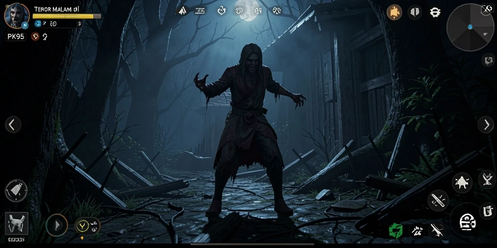 Tampilan gameplay mencekam yang menegangkan.