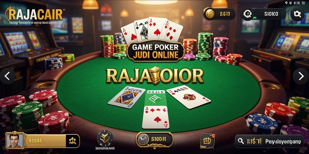 Tampilan menarik saat gameplay Poker di RAJACAIR.