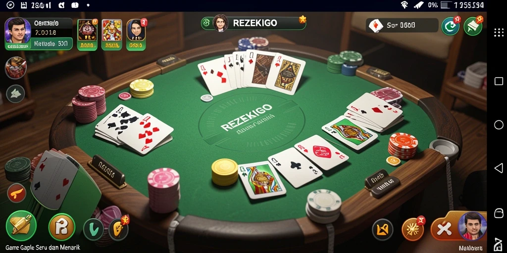 Tampilan menarik gameplay Gaple di REZEKIGO.