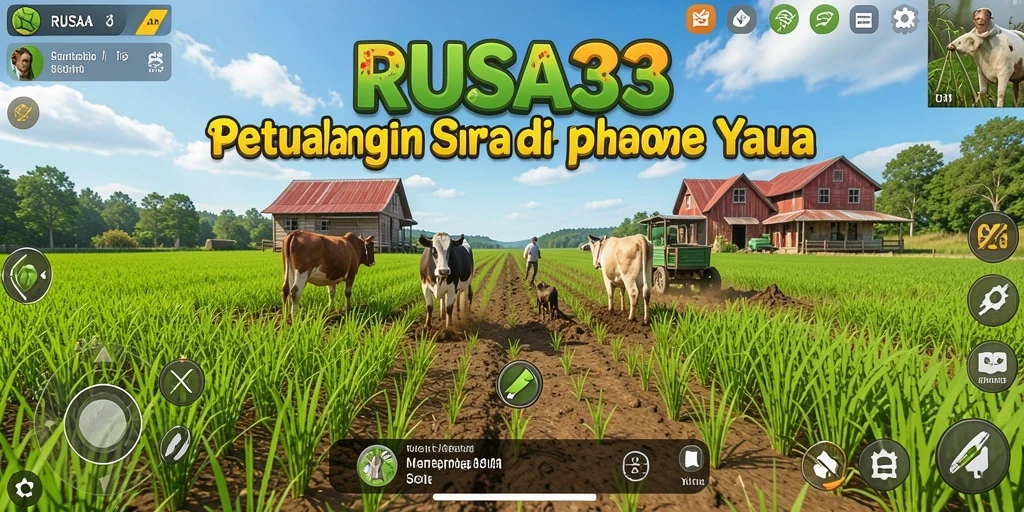 Tampilan gameplay menarik di RUSA33 dengan berbagai aktivitas pertanian.