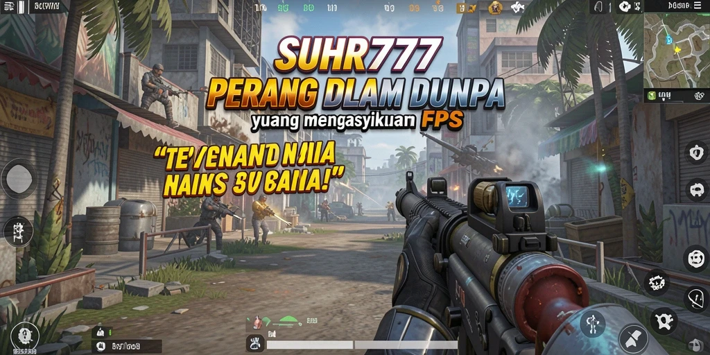 Screenshot SUHU777 menampilkan aksi intens dalam pertempuran FPS.