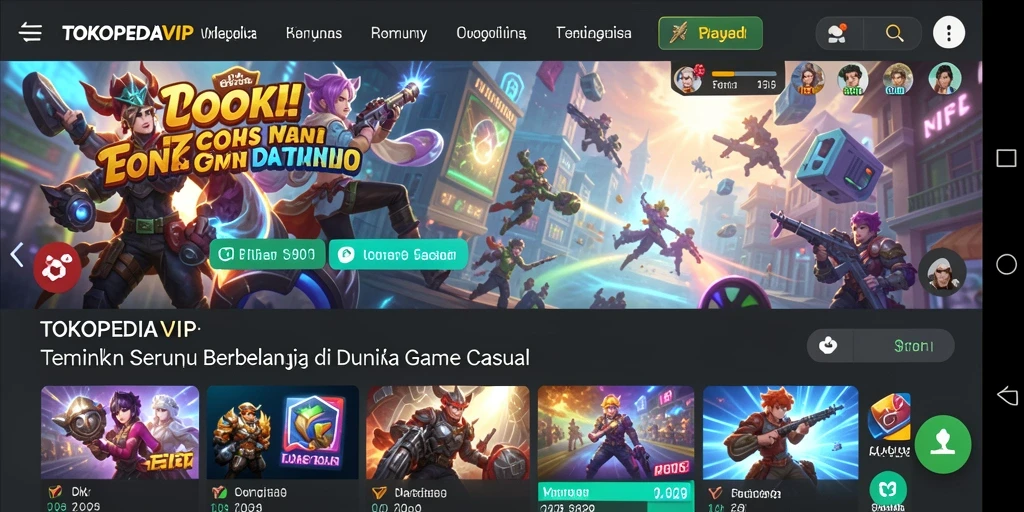 Tampilan gameplay TOKOPEDIAVIP yang menarik dan interaktif.