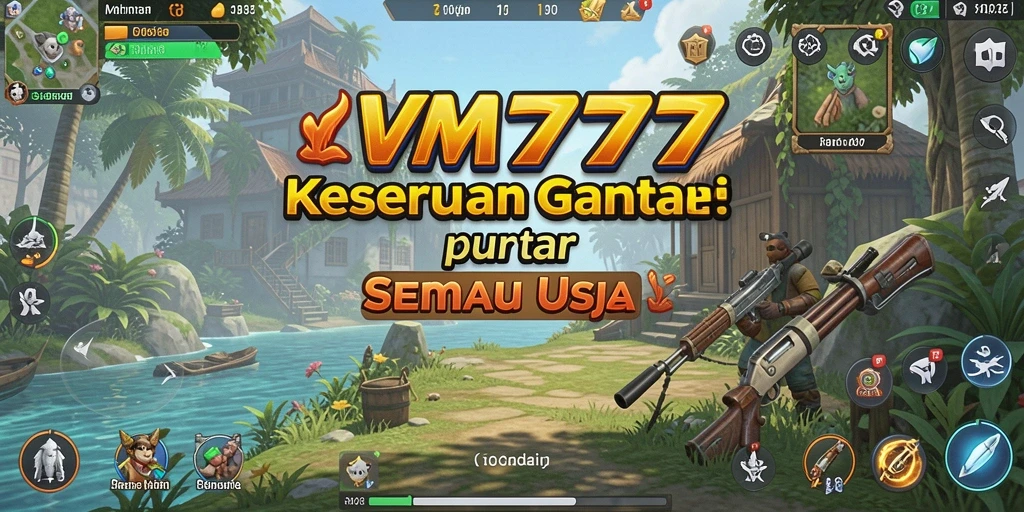 Screenshot gameplay VM777 yang menampilkan suasana permainan yang santai.